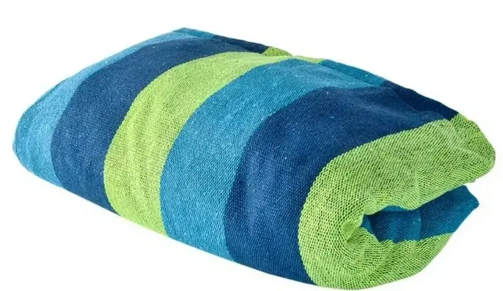 Гамак садовый Gardlov 1127, 240×150 см, до 150 кг, сине-зеленый, с сумкой, для дачи и отдыха - изображение 4