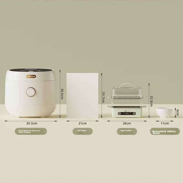 Электронная пароварка Bear Egg Cooker, Steamer, Smart Electric Steamer для небольших групп из 2-3 человек с автоматическим отключением, многофункциональное устройство для приготовления яиц на завтрак дома ZDQ-B06N3 - изображение 5