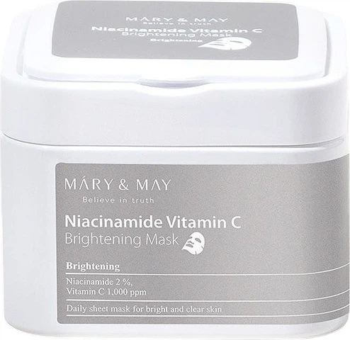 Набір тканинних масок Mary & May Niacinanide Vitamin C Brightening 30 шт (8809670681401) - Фото 1 Набір тканинних масок Mary & May Niacinanide Vitamin C Brightening 30 шт (8809670681401) - зображення 1