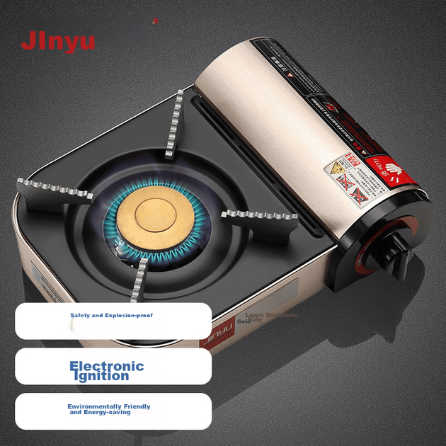 Миниатюрная портативная газовая плита Jinyu для кемпинга и использования на открытом воздухе. - Фото 3 Миниатюрная портативная газовая плита Jinyu для кемпинга и использования на открытом воздухе. - изображение 3
