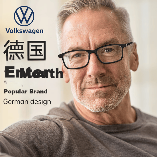 Volkswagen (Германия), мужские очки для чтения Volkswagen, высококачественные очки с защитой от синего света, оригинальный импортный подарок для родителей, W606-100 - изображение 2