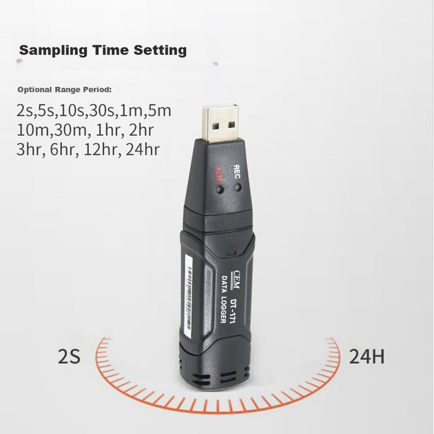 Регистратор CEM DT-171 температуры/влажности с USB для помещений - изображение 3