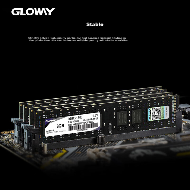 Модуль оперативной памяти Gloway 8 ГБ DDR3 1600 для настольного компьютера, чипы премиум-класса Zhanjiang Piao CL11 AI, аксессуар для компьютера. - изображение 4