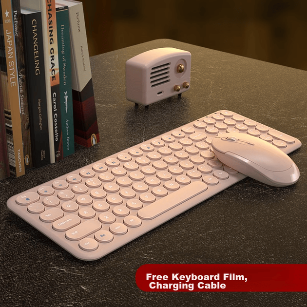 Комплект беспроводной BOW HW098SDL-2 Wireless Pink - изображение 4