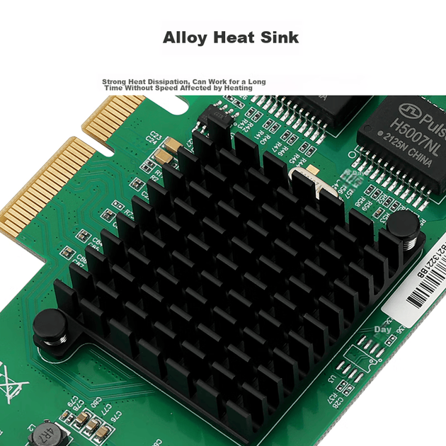 Сетевая карта MOGE PCIE Gigabit Ethernet, два порта питания, встроенная сетевая карта для сервера (1 шт.), карта захвата изображения с промышленной камеры Design Visual, программный маршрутизатор ROS Aggregation, чип Intel 82576 MC2285. - изображение 5