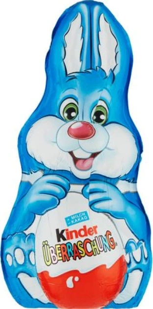 Шоколадный пасхальный заяц Kinder Bunny Blue 75г - Фото 1 Шоколадный пасхальный заяц Kinder Bunny Blue 75г - изображение 1