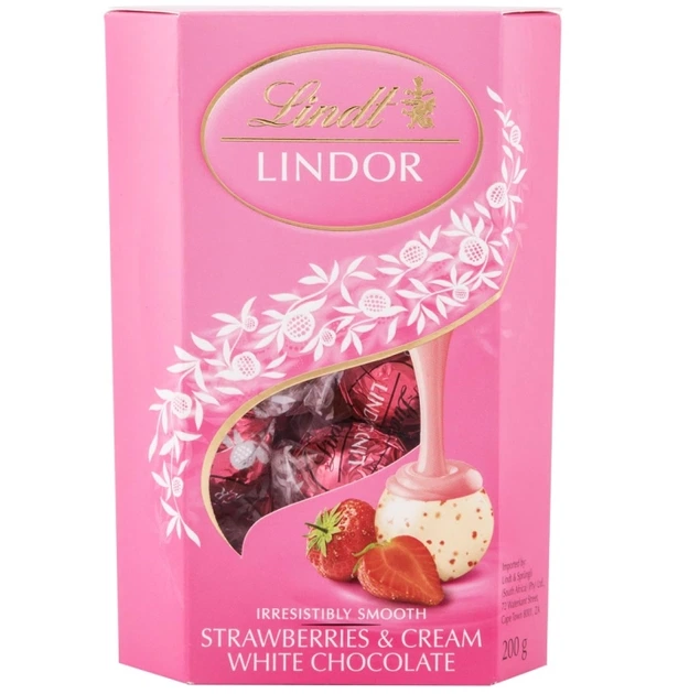 Конфеты Lindt Lindor STRAWBERRIES CREAM 200 г - Фото 1 Конфеты Lindt Lindor STRAWBERRIES CREAM 200 г - изображение 1