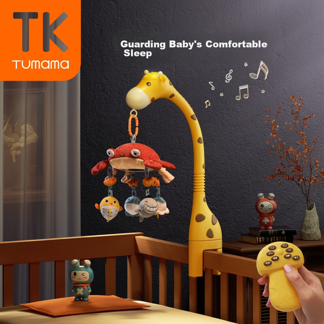 Колокольчик для детской кроватки Tumama, игрушка для малышей от 0 до 1 года, подарочная коробка для новорожденных, успокаивающий прикроватный колокольчик для младенца, подарок на новорожденного в полнолуние. - зображення 2