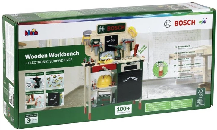 Warsztat zabawkowy Klein Bosch z narzędziami drewniany 8734 (4009847087348) - obraz 5
