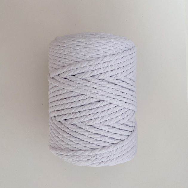 Шнур кручений для макраме YarnArt macrame rope 5мм білий 500г (№751) - изображение 4