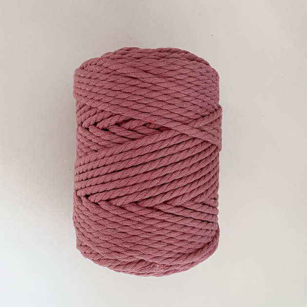 Шнур кручений для макраме YarnArt macrame rope 5мм рожева пудра 500г (№792) - изображение 3