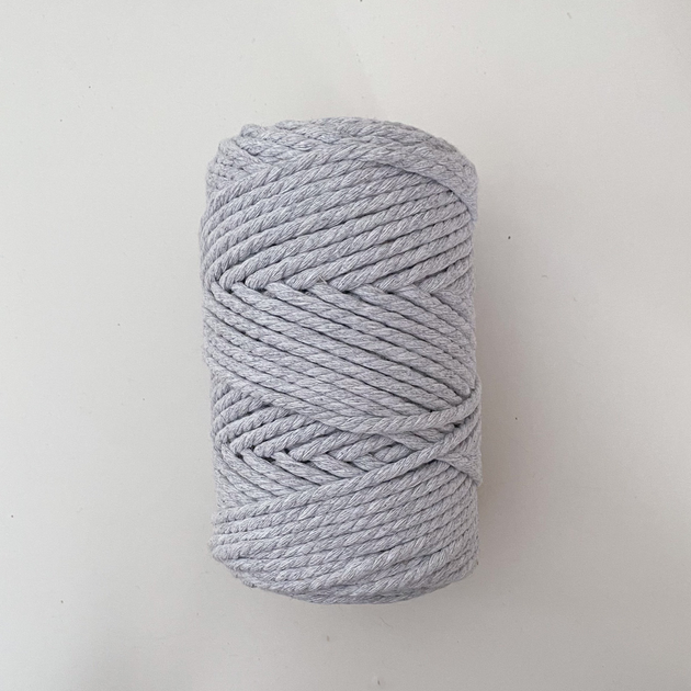 Шнур кручений YarnArt macrame rope 3мм світло-сірий 250г (№756) - Фото 4 Шнур кручений YarnArt macrame rope 3мм світло-сірий 250г (№756) - изображение 4
