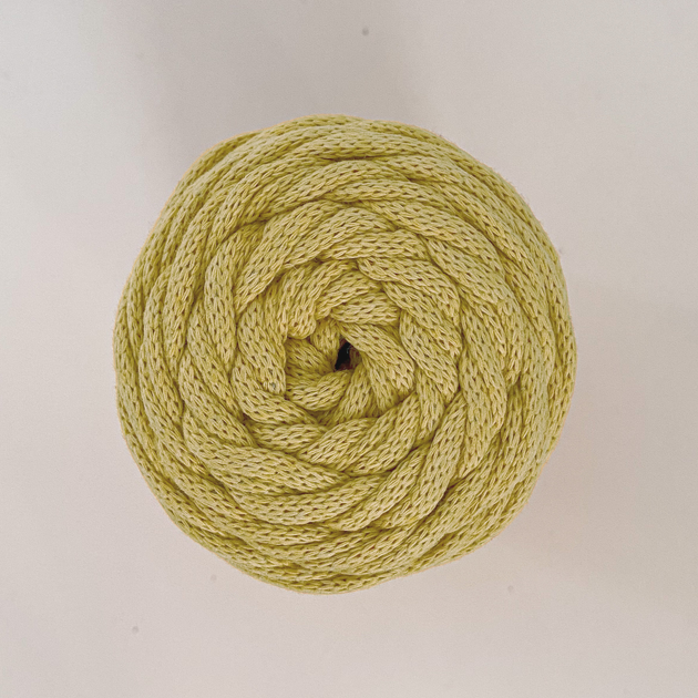 Шнур плетений YarnArt macrame cord світло-жовтий 3 мм для макраме (№754) - изображение 5
