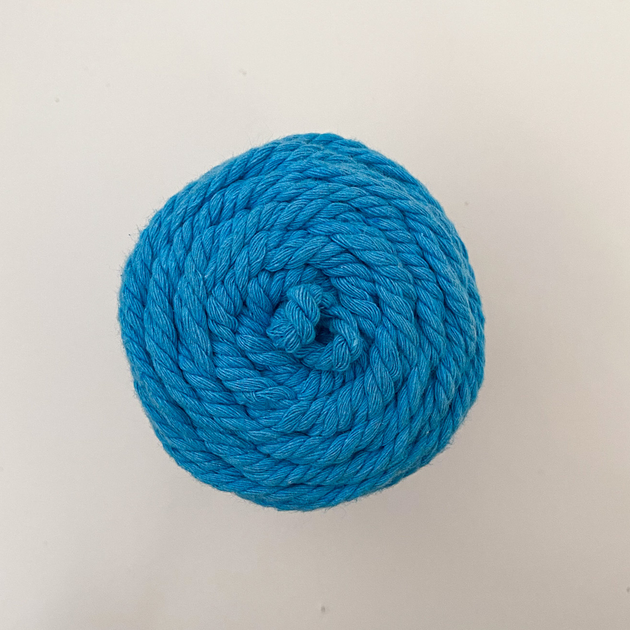 Шнур кручений YarnArt macrame rope 3мм яскраво-блакитний 250г (№763) - изображение 5
