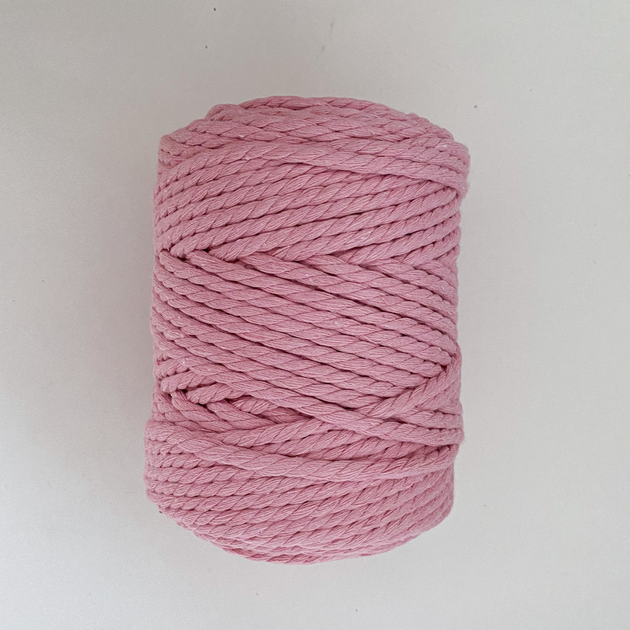 Шнур кручений для макраме YarnArt macrame rope 5мм рожевий 500г (№762) - изображение 4