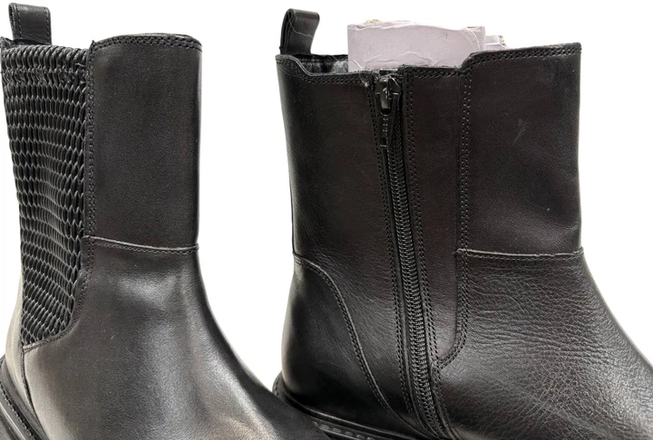 Botki damskie skórzane Geox D26HRD0436W-C9999 38 Czarne (8050036687005) (955555906623309) - Outlet - obraz 3