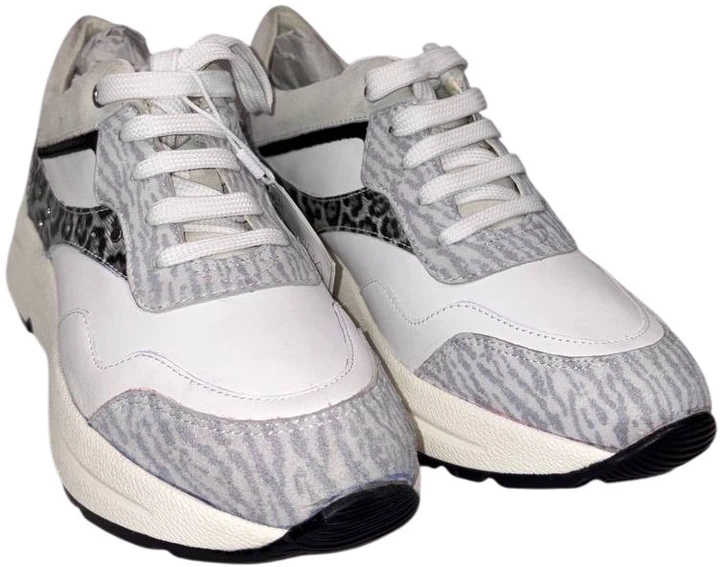 Sneakersy damskie do kostki Geox D25FLA0PZ85-C1995 39 25.4 cm Biały/Szary (8050036571618) (955555909401257) - Outlet - obraz 2