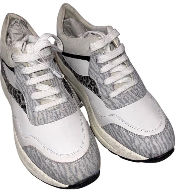 Sneakersy damskie do kostki Geox D25FLA0PZ85-C1995 39 25.4 cm Biały/Szary (8050036571618) (955555909401257) - Outlet - obraz 3