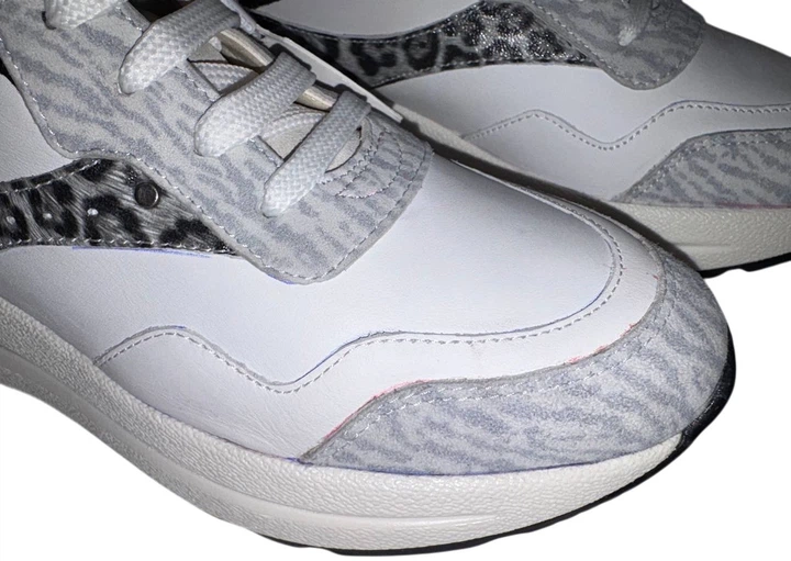 Sneakersy damskie do kostki Geox D25FLA0PZ85-C1995 39 25.4 cm Biały/Szary (8050036571618) (955555909401257) - Outlet - obraz 4