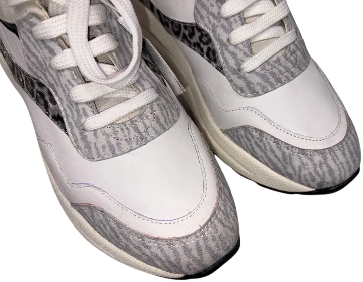 Sneakersy damskie do kostki Geox D25FLA0PZ85-C1995 39 25.4 cm Biały/Szary (8050036571618) (955555909401257) - Outlet - obraz 7