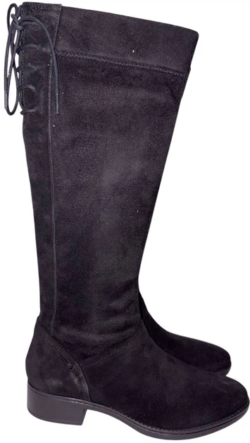 Kozaki damskie zamszowe Geox D26G1A022JZ-C9999 37.5 Czarne (8050036686152) (955555906559750) - Outlet - obraz 2