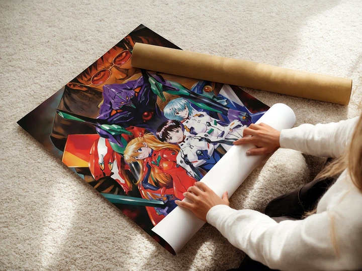 Постер Евангелион, главные персонажи, Neon Genesis Evangelion, аниме, A3 42×30 см (id4088) - изображение 3