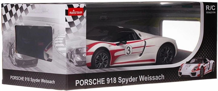 Samochód zdalnie sterowany Rastar Porsche 918 Spyder Weissach 1:14 70710 (6930751307841) - obraz 9