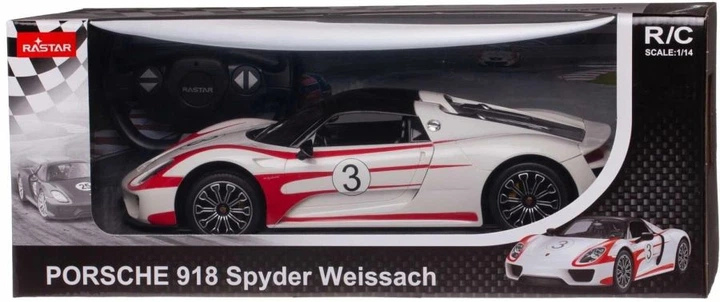Samochód zdalnie sterowany Rastar Porsche 918 Spyder Weissach 1:14 70710 (6930751307841) - obraz 10