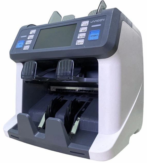 Двухкарманный сортировщик купюр Umicon 45V с детекцией для определения валюты и проверки подлинности банкнот - Фото 3 Двухкарманный сортировщик купюр Umicon 45V с детекцией для определения валюты и проверки подлинности банкнот - изображение 3