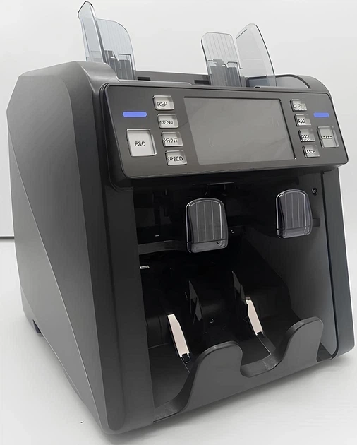 Счётная машинка Bill Counter AL-955A Черный с сенсорным экраном, мультивалютный счетчик купюр, профессиональный детектор валют - изображение 3
