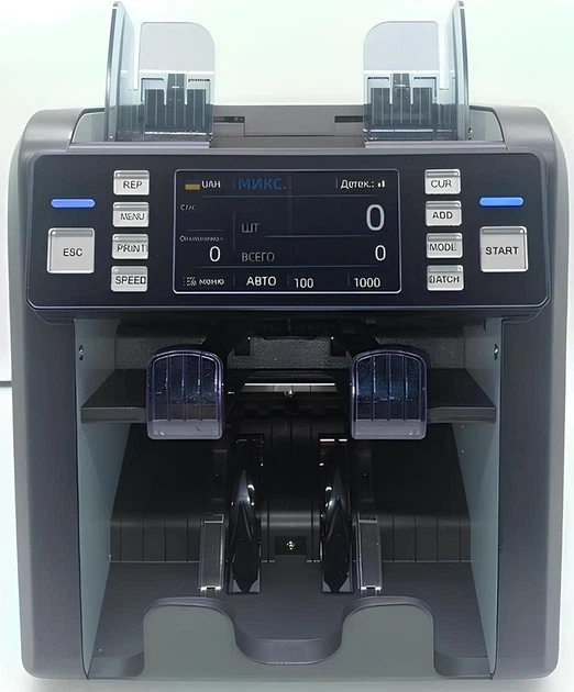 Счётная машинка Bill Counter AL-955A Черный с сенсорным экраном, мультивалютный счетчик купюр, профессиональный детектор валют - изображение 4