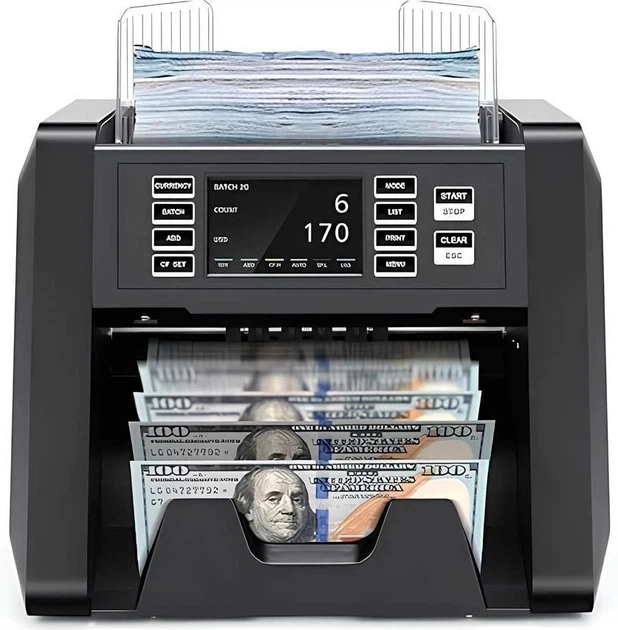 Современная счетная машинка с проверкой номинала банкнот 2CIS CashTec N70A Мультивалютный сортировщик с детекцией купюр - изображение 3