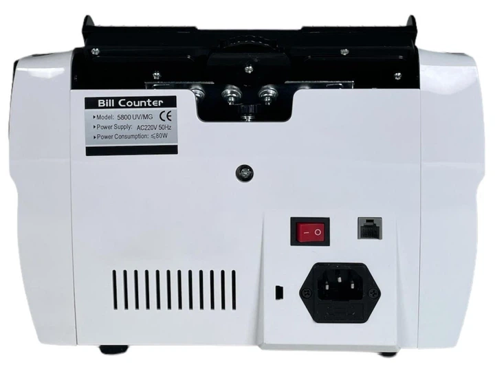 Счетная машинка BILL COUNTER-PRO 5800 | Аппарат для пересчета денег с UV/MG контролем, Счётная машинка с проверкой подлинности купюр - Фото 4 Счетная машинка BILL COUNTER-PRO 5800 | Аппарат для пересчета денег с UV/MG контролем, Счётная машинка с проверкой подлинности купюр - изображение 4
