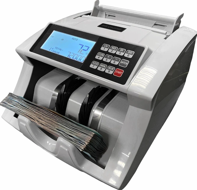 Счетный аппарат MHZ 2089/7089 UV/MG машинка для подсчета денег с детекцией поддельных купюр С проверкой подлинности банкнот Профессиональный детектор валют - изображение 3