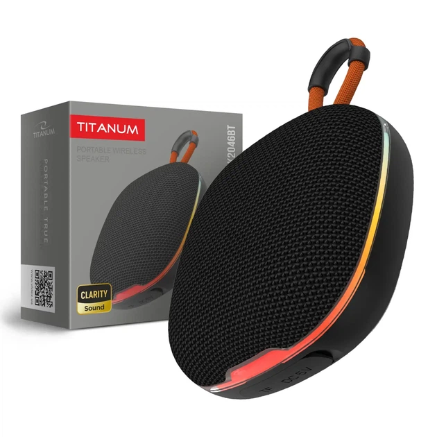 Портативна Bluetooth колонка TITANUM SPK2046BT 5W Micro SD, BT, RGB Black - Фото 5 Портативна Bluetooth колонка TITANUM SPK2046BT 5W Micro SD, BT, RGB Black - зображення 5