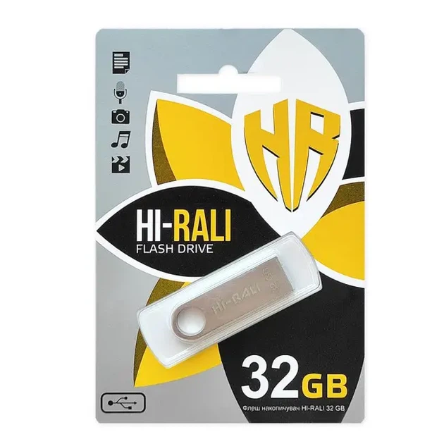 Флешка Hi-Rali 32GB Shuttle срібло - изображение 2