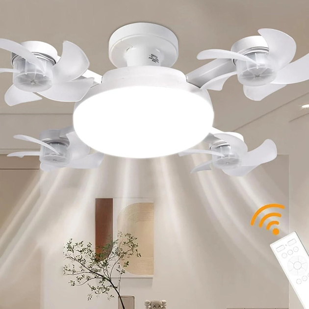 Светодиодная потолочная люстра-вентилятор AY1053 / LED лампа с вентилятором в патрон / Потолочный светильник-вентилятор 60W - изображение 8