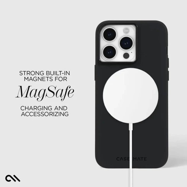 Чехол Case-Mate Silicone для iPhone 15 Pro Max черный with MagSafe (CM051656) - Фото 4 Чехол Case-Mate Silicone для iPhone 15 Pro Max черный with MagSafe (CM051656) - изображение 4