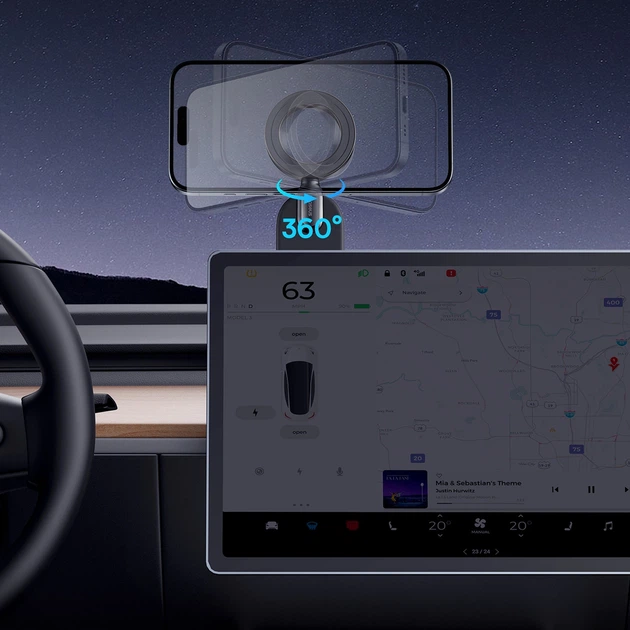 Автодержатель Baseus PrimeTrip C02 Go совместимый с MagSafe на панель приборов черный (6932172653965) - изображение 8