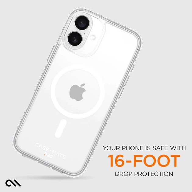 Чехол Case-Mate Tough D3O для iPhone 16 Plus Clear with MagSafe (CM054370) - изображение 13