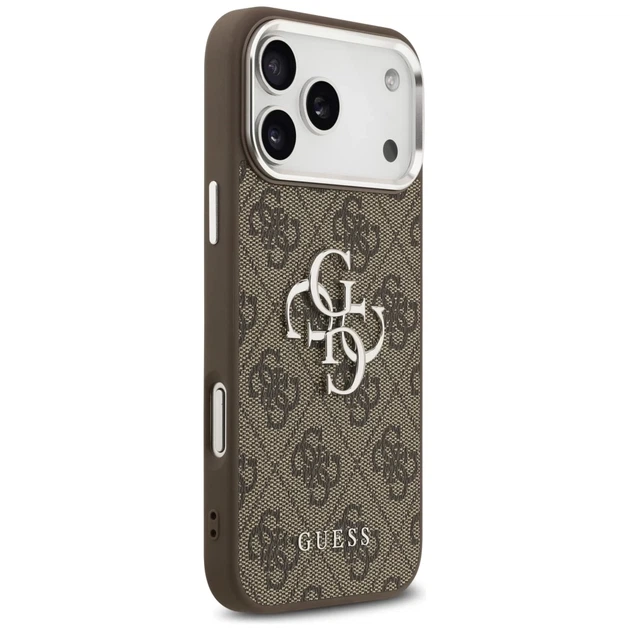 Чохол Guess 4G Big 4G Classic Logo для iPhone 17 Pro Max Brown Silver (GUHCP17XP4G4SMCW) - зображення 4