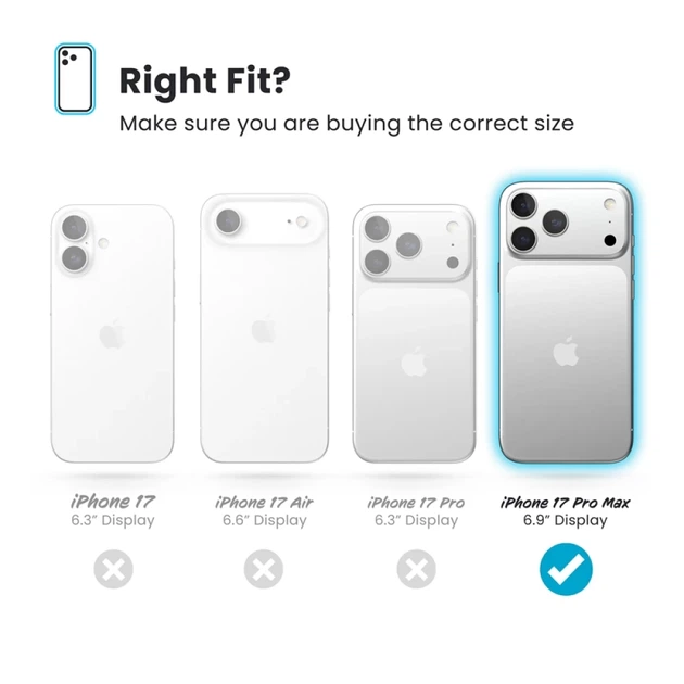 Чехол Speck Presidio2 Grip ClickLock для iPhone 17 Pro Max Black / Slate Grey / White with MagSafe (150986-D143) - изображение 6