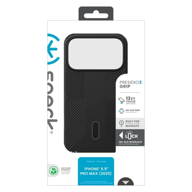 Чехол Speck Presidio2 Grip ClickLock для iPhone 17 Pro Max Black / Slate Grey / White with MagSafe (150986-D143) - изображение 11