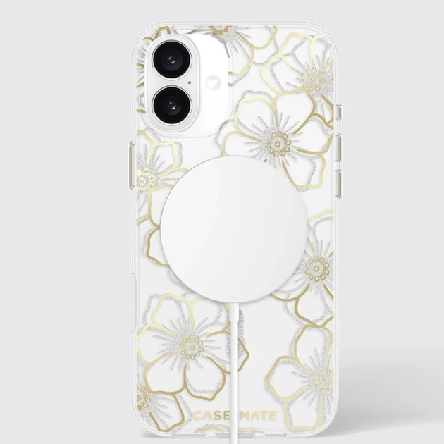 Чехол Case-Mate Floral Gems для iPhone 16 Plus Gold with MagSafe (CM054374) - изображение 10