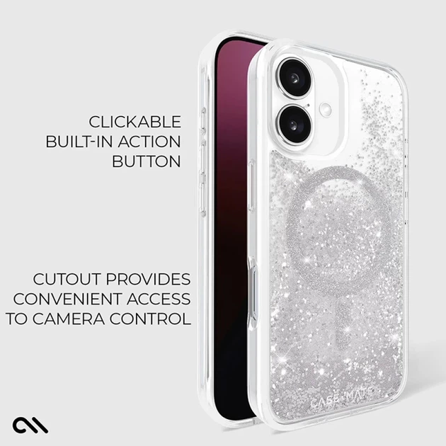 Чехол Case-Mate Waterfall для iPhone 16 Silver with MagSafe (CM054596) - изображение 12