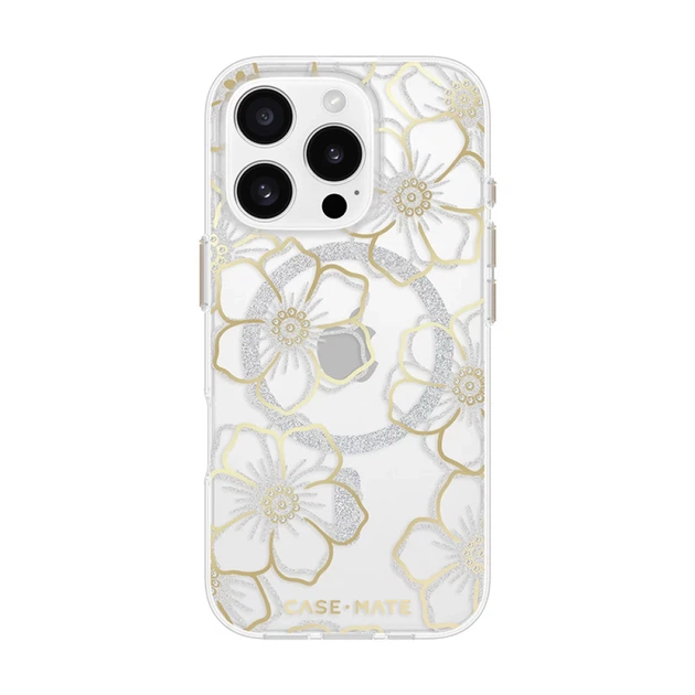 Чехол Case-Mate Floral Gems для iPhone 16 Pro Gold with MagSafe (CM054416) - изображение 2
