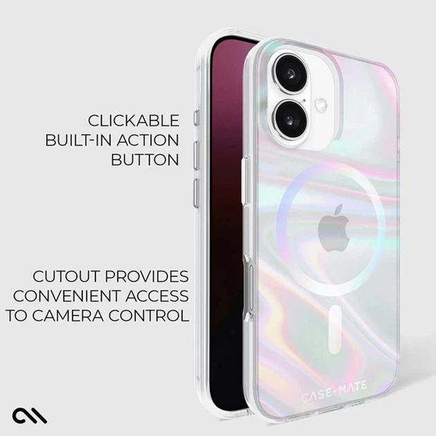 Чохол Case-Mate Soap Bubble для iPhone 16 Iridescent with MagSafe (CM054330) - зображення 13