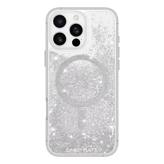 Чехол Case-Mate Waterfall для iPhone 16 Pro Max Silver with MagSafe (CM054612) - Фото 2 Чехол Case-Mate Waterfall для iPhone 16 Pro Max Silver with MagSafe (CM054612) - изображение 2