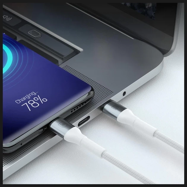 Кабель 3mk Hyper Cable N-Series USB-C to USB-C 1m White (5903108680219) - изображение 3