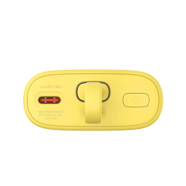 Портативний зарядний пристрій Baseus Popsicle 5200mAh 20W with Built-In Lightning Cable/USB-C to USB-C Cable Yellow Pink (P10055601Y13-00) - зображення 5